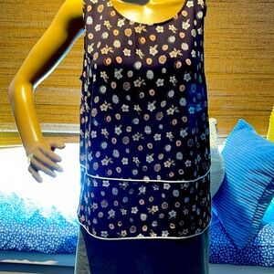 LOFT Floral Sleeveless Casual Top